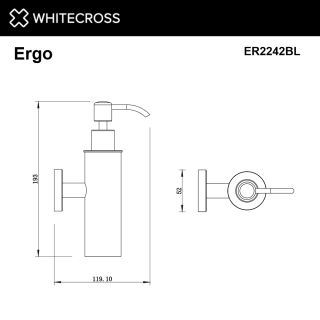 Дозатор для жидкого мыла подвесной WHITECROSS Ergo ER2242GL золото